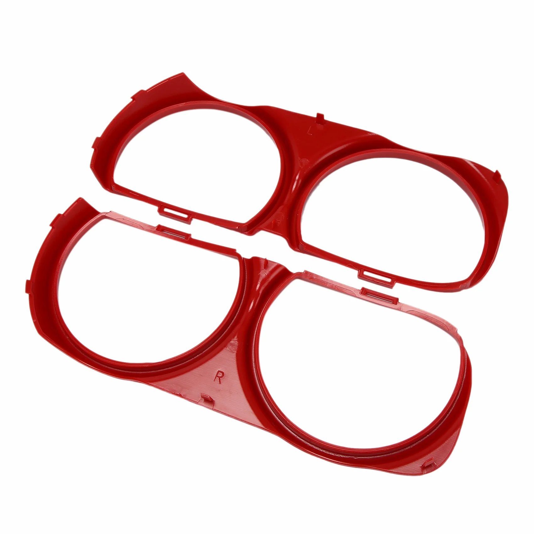 

1Pair for Dodge Challenger Front Headlight Lamp Bezel Trim Right & Left 68259053AB 68259052AB Red