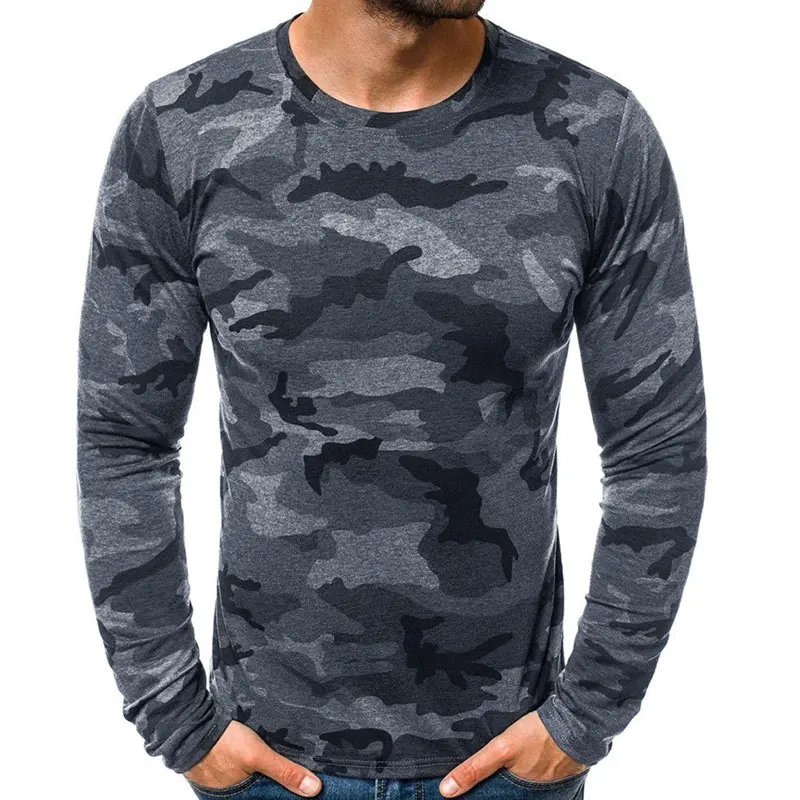 

3D Camouflage Graphic Print Long Sleeve T Shirts For Men Spring Autumn Sports Tshirt Tops Male Casual Tees
