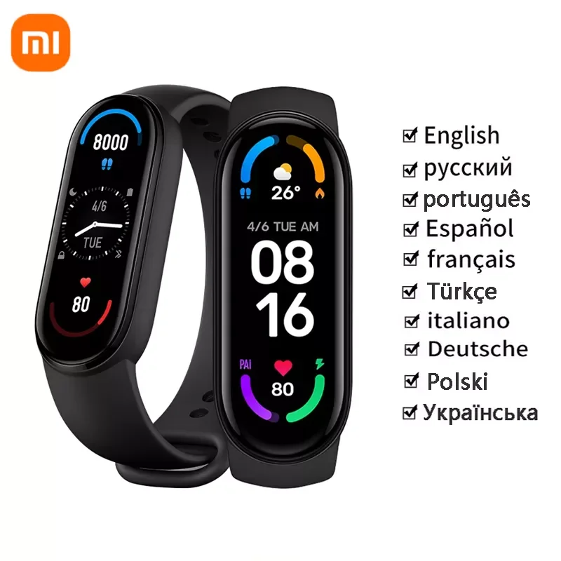 

NEW2023 Global Version Mi Band 6 Smart Bracelet 4 Color Screen Miband 6 Smartband Fitness Traker Sport Waterproof Band