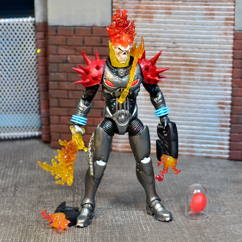 Spot Hong Kong Version of Marvel Legends Ghost Rider Motorcycle Vehicle Set 6-inch Movable Doll Model Hand Action Figure images - 6