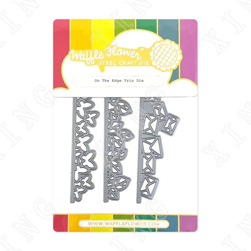 

On the Edge Trio 2022 New Metal Cutting Dies Scrapbook Diary Decoration Stencil Embossing Template Diy Greeting Card Handmade