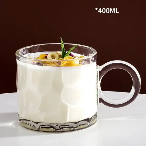 Европейский и американский стиль, Высококачественная большая кружка с ушками, Мужская и Женская водонепроницаемая чашка, утолщенная термостойкая стеклянная кофейная чашка