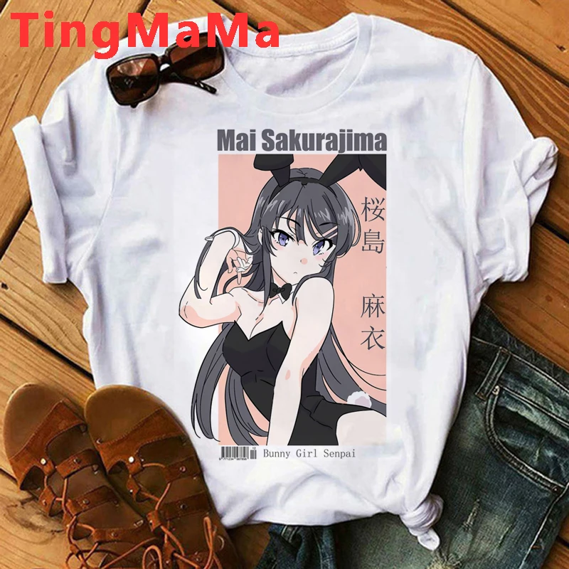 Kawaii японское аниме Sakurajima Mai футболка мужские уличные модные футболки Harajuku летние
