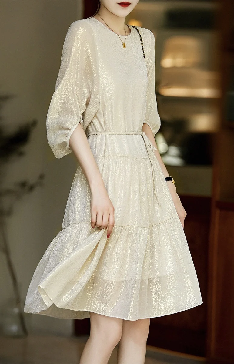 2023 spring and summer women's clothing fashion new Wide Sleeve Dress 0504