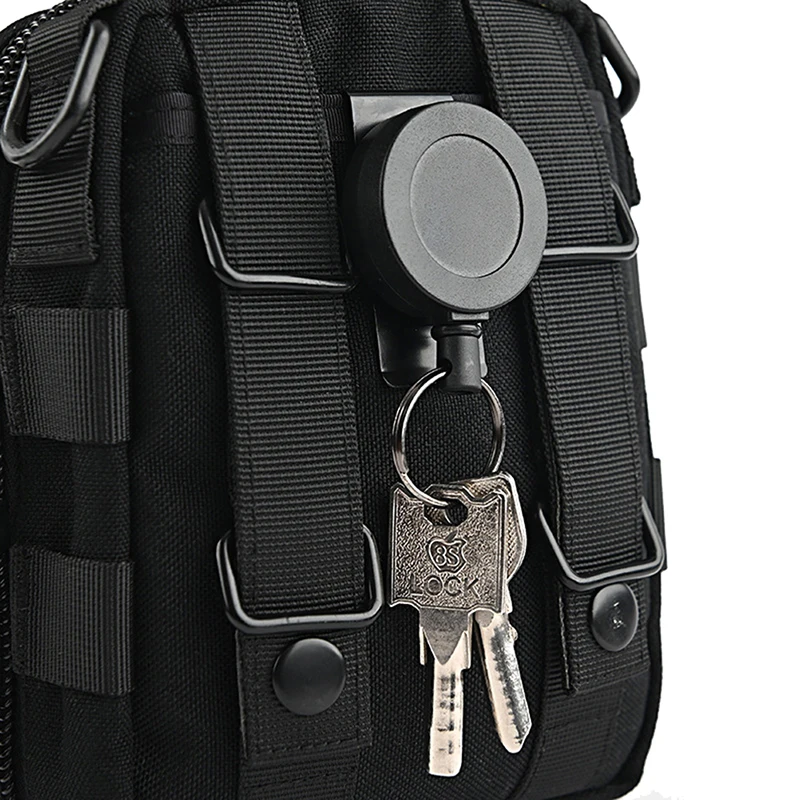 Выдвижной брелок для ключей держатель катушка с многофункциональным карабином