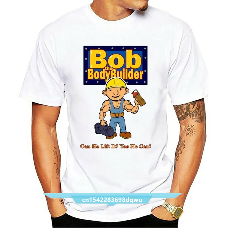 

Bob the Body Builder Parody T-Shirt Funny Gym Tshirt Broscience, Graphic Gym Hip-hop Tops Tee Shirt