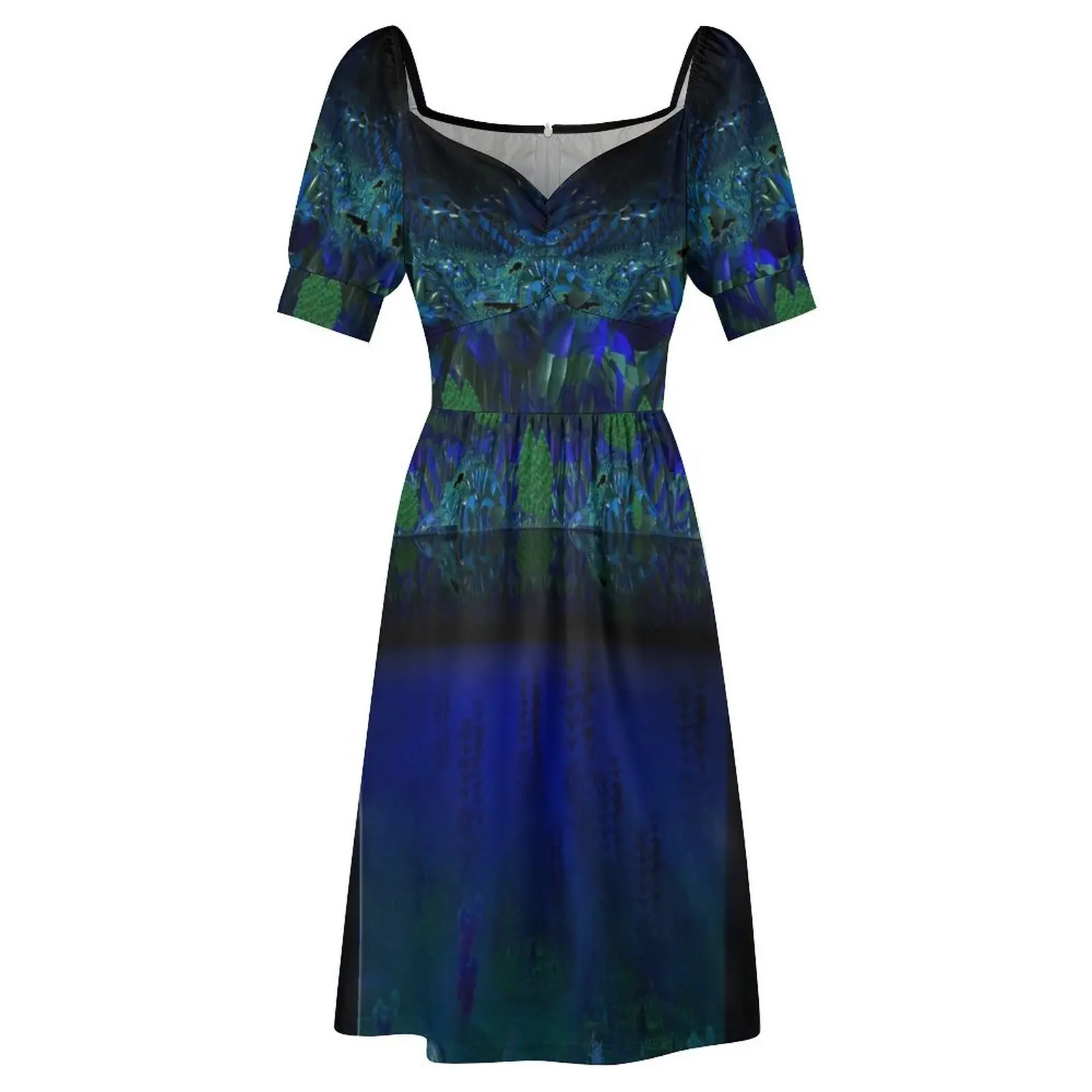 ?DA Mountain And Underwater Fractal IAFI платье с короткими рукавами длинными платья для женщин 2025