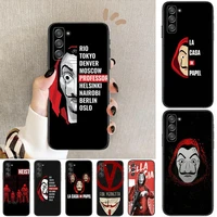 tv lacasadepapel phone cover hull for samsung galaxy s6 s7 s8 s9 s10e s20 s21 s5 s30 plus s20 fe 5g lite ultra edge
