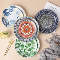 retro literature and art nordic household ceramic tableware household small platter dim sum platter kitchen utensils plate