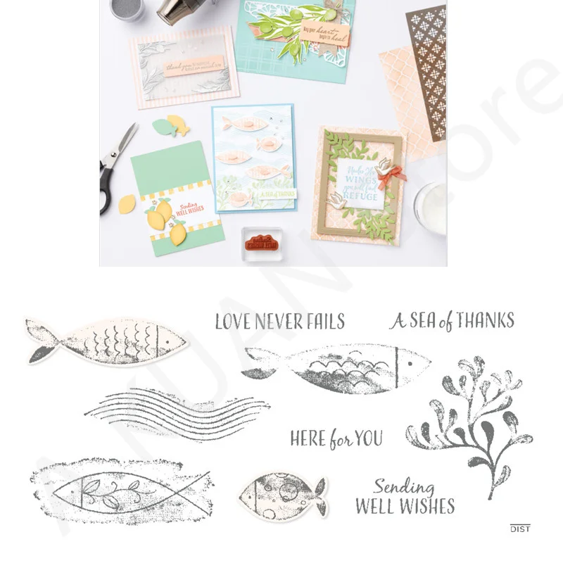 

2022 New Arrival Fish Metal Cutting Dies And Stamps For Diy Scrapbooking Paper Cards Handmade Cutters Embossing Seal Craft Knife
