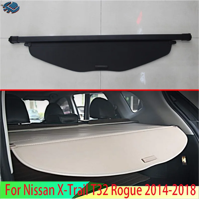 Фото Для Nissan X-Trail T32 Rogue 2014-2018 алюминий + холст задняя крышка груза конфиденциальность багажник экран защитный щит аксессуары №1