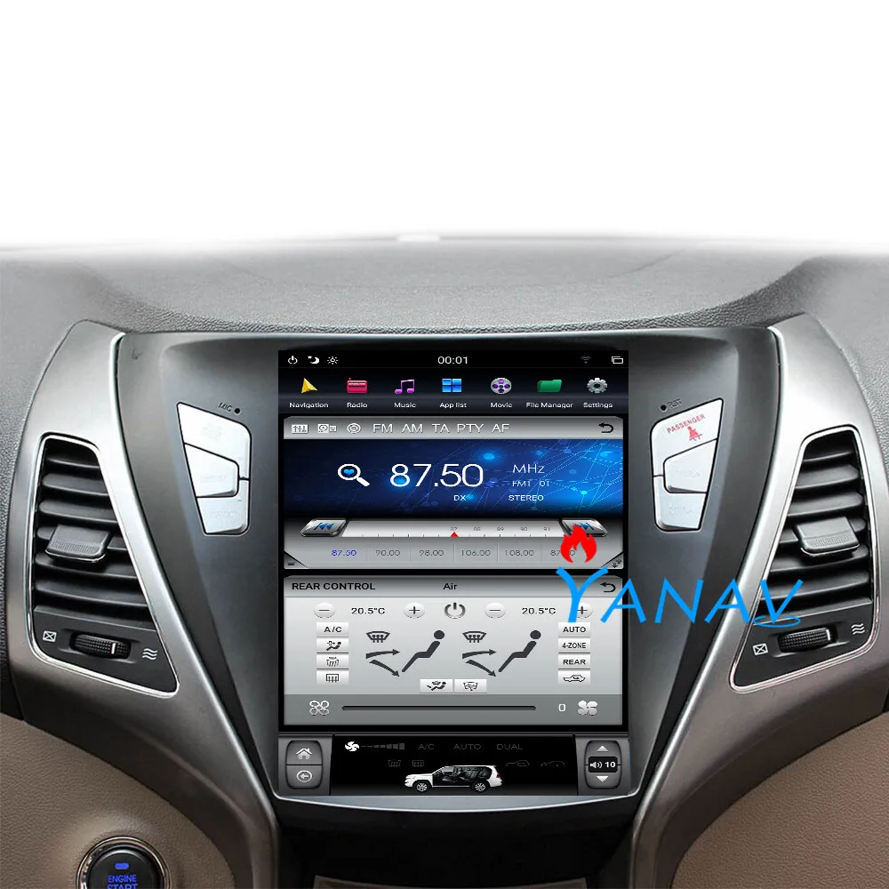 

Головное устройство для Hyundai Elantra 2012-2015 Android Стерео GPS-навигация Тесла вертикальный экран автомобильное радио мультимедийный плеер Carplay