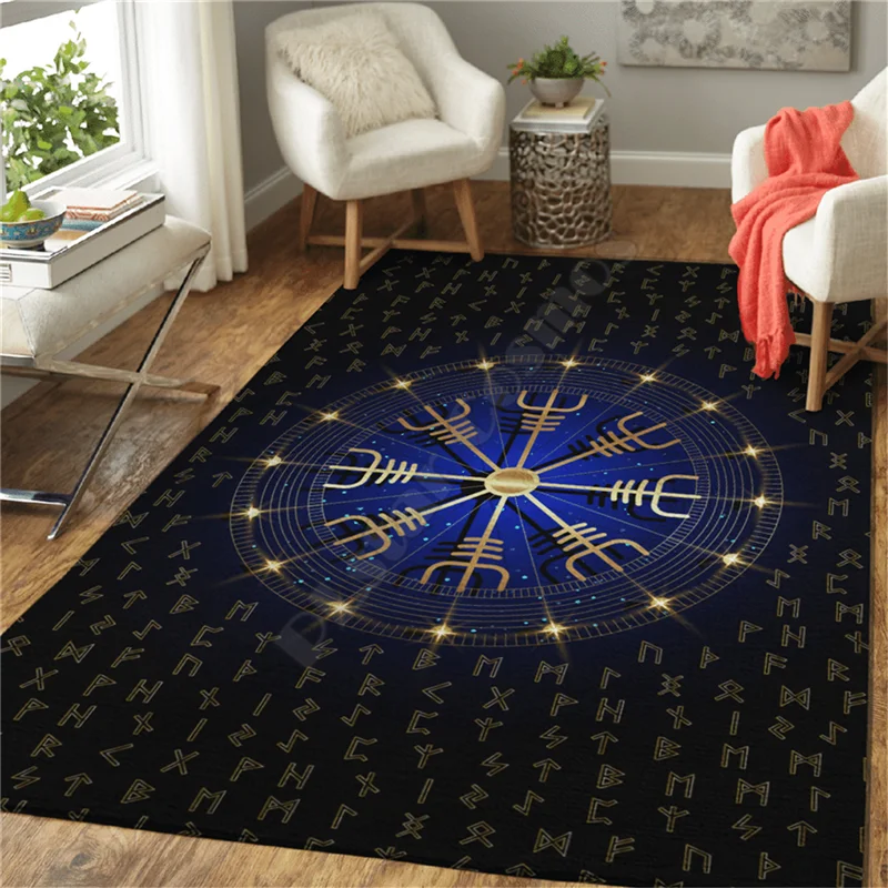 

Viking Tattoos 3D All Over Printed Rug Non-slip Mat Dining Room Living Room Soft Bedroom Carpet 08