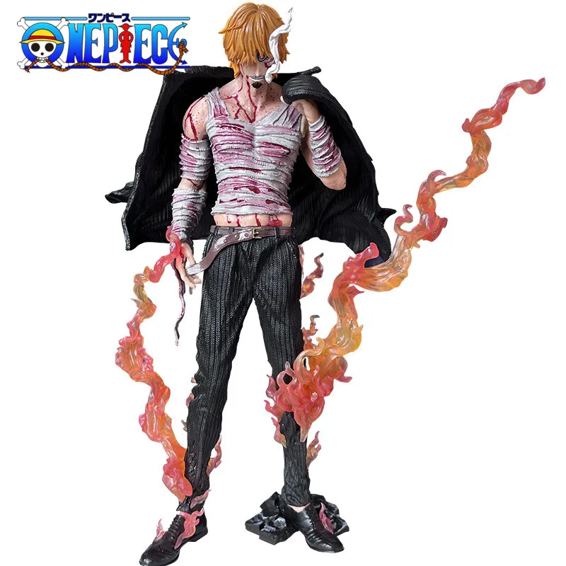 

2022 New One Piece Bloody Sanji Anime Peripherals 28cm PVC Color Box Figure Doll Ornament Collection Decoration Christmas Gifts
