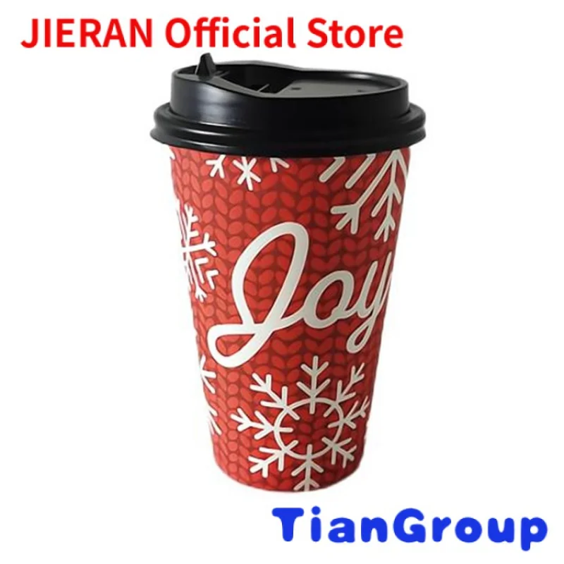 

Hot Drink Paper Cup Disposable Coffee Cup With Lids Custom Milk Tea Beverage Cup Takeaway Packages