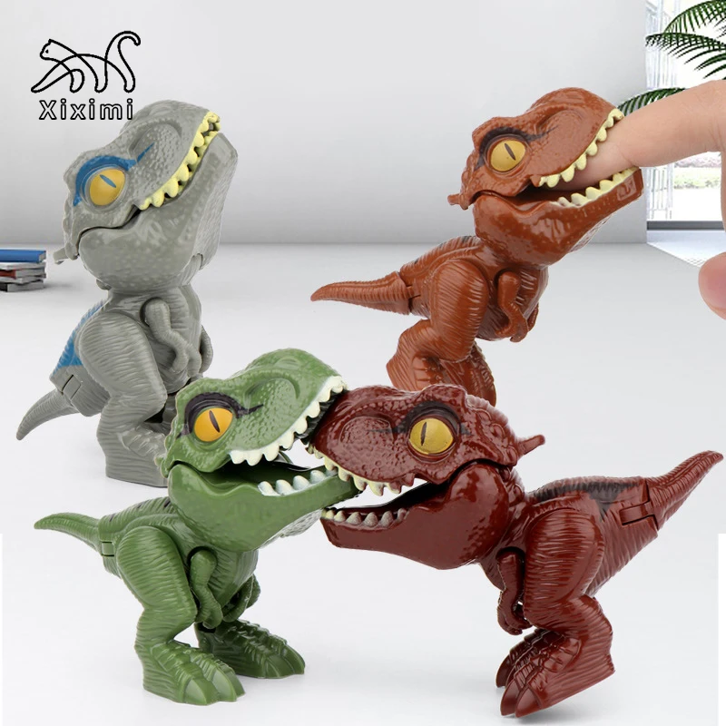 

Игрушка-динозавр на палец, подарок, модель парка Юрского периода, тираннозавр, Интерактивная кусающая рука, креативный динозавр, детская игрушка, подарок