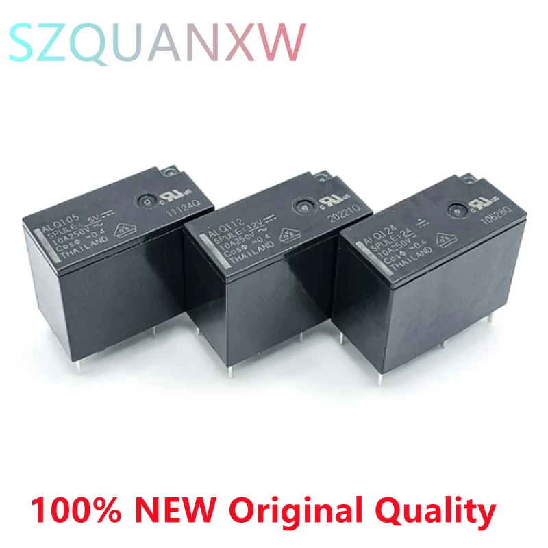 10 шт. 100% оригинальные новые реле ALQ Poewr 5В 12В 24VDC 10A ALQ105 ALQ112 ALQ124 5Pin ALQ305 ALQ312 ALQ324 4Pin