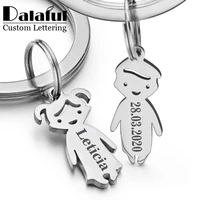 personalized baby keychain family gifts custom name date boys girls for newborn couples keyring stainless steel keyring p031