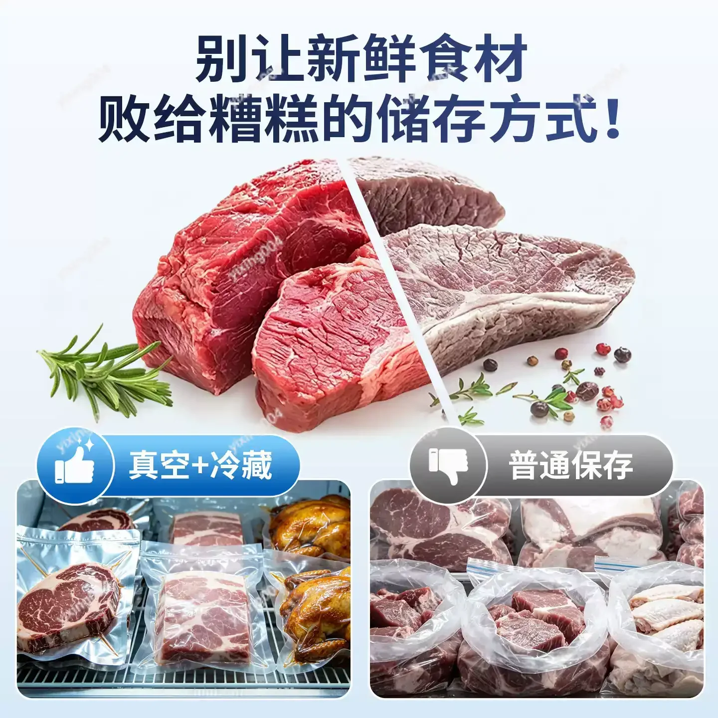 Фото Автоматическая машина для вакуумной упаковки сухих и влажных продуктов: для риса, мяса, фруктов и морепродуктов №2