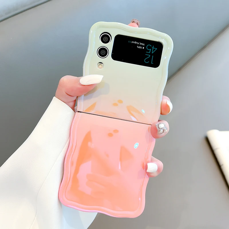 Корейский силиконовый складной чехол для телефона с волнистым краем и