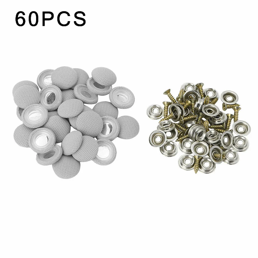 

60PCS Car Roof Snap Rivets Car Roof Repair Buttons With Screws To Fix The Roof Of The Interior Of The Car Accessories Checkered