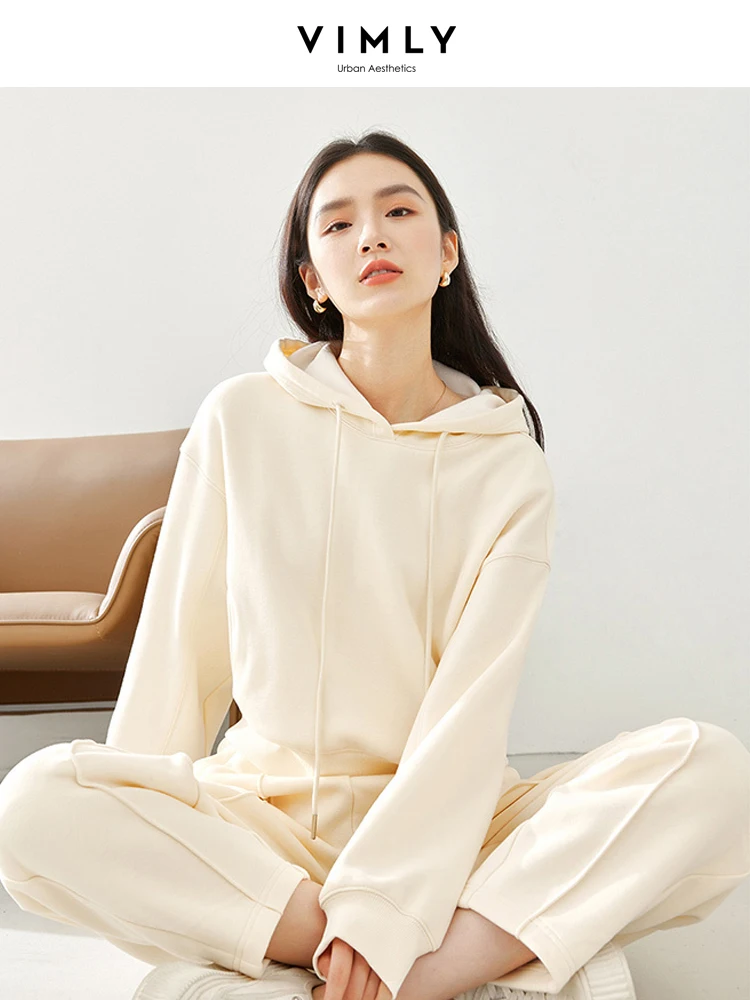 Женский спортивный костюм Vimly пуловер с капюшоном свитшот эластичным поясом