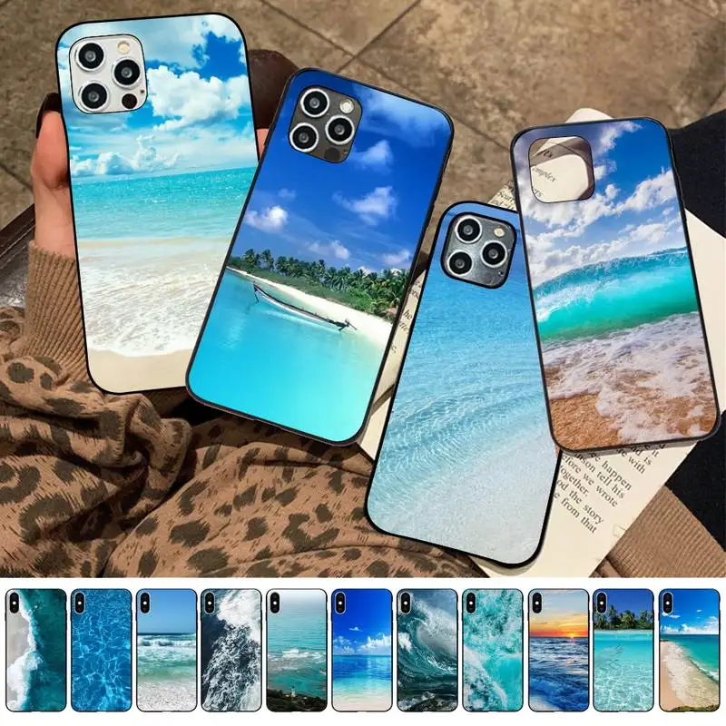 

MaiYaCa Blue Sea Phone Case for iPhone 11 12 13 mini pro XS MAX 8 7 6 6S Plus X 5S SE 2020 XR case