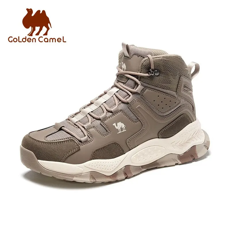  Golden Camel Outdoor Hiking Shoes Men Waterproof Non-slip Wear-resistant Desert High-top Boots Sports Running Training 
