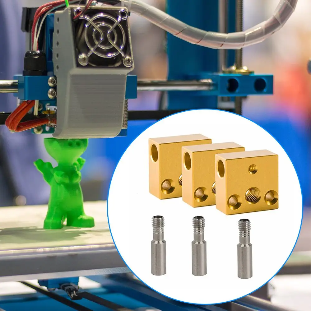 

Aluminum Alloy For Ender-3 CR-10S 3D Printer Accessories Heating Head Kit MK8 Heater Block ThroatFor Ender-3 CR-10S