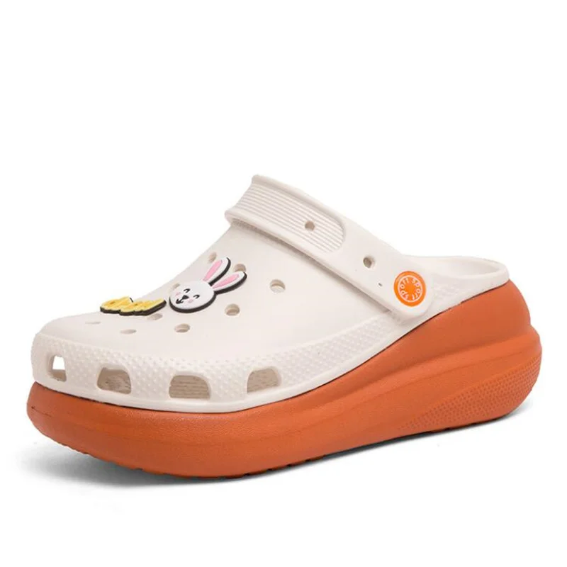 Fashion Women Breathable Slippers Outdoor Clogs Thick Sole Beach Sandals Woman EVA Non-slip Home Garden Hole Shoes