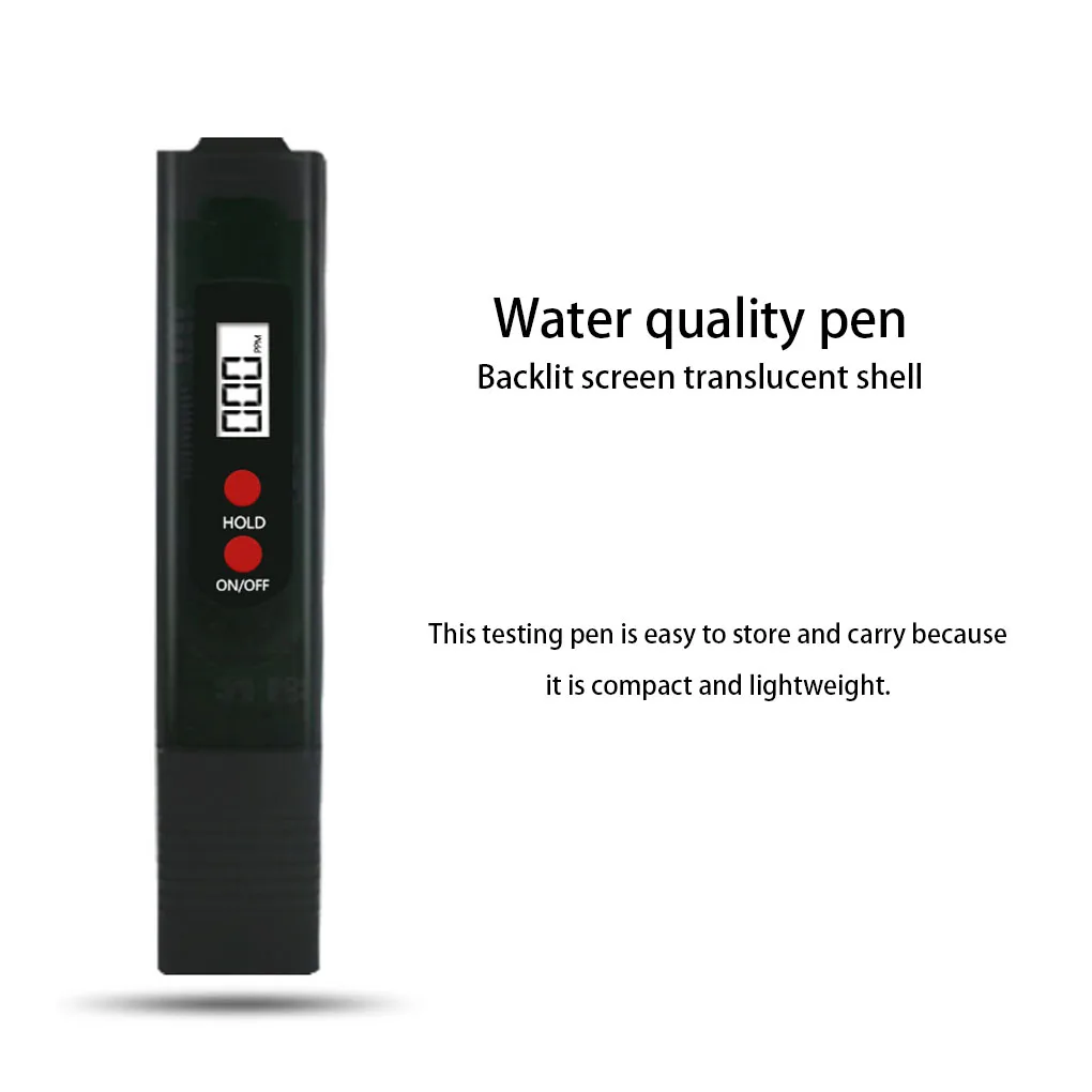 

Water Quality Tester Digital Electronic Pool Lab Farm TDS Meter pH Detector 0-9990ppm 1ppm Household Professional