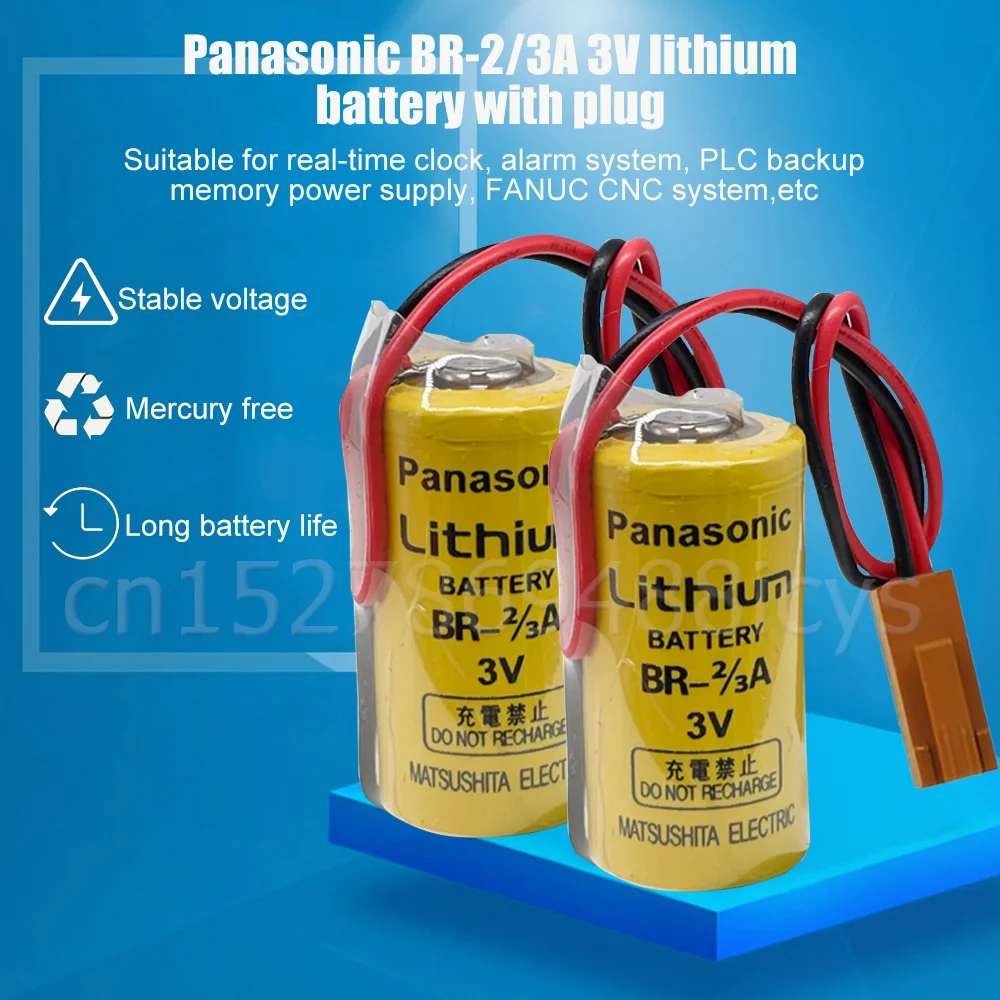 10 шт. оригинальные литиевые батареи Panasonic BR-2/3A 17335 3V 1200mAh с коричневой вилкой для
