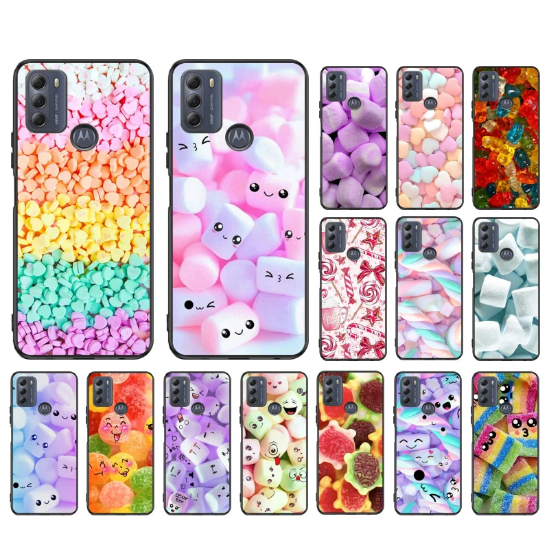 

Marshmallow Candy Case for Motorola G22 G60 G52 G100 G Stylus G30 G10 G20 G50 GPure E32 E20 E40 E7Power Edge 20 lite Pro One