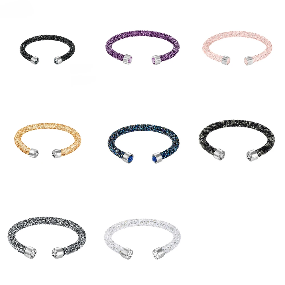 

FAHMI Pulseras SL002 de alta calidad para mujer, joyería de color, pulsera de goma abierta de un solo anillo