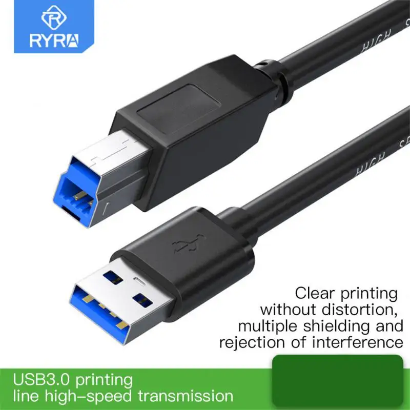 

RYRA High Speed USB 3.0 Type A To B Male Data Sync Cord Printer Cable 0.5/1/1.5/2/3m Square Printer USB Data Cable For HDD Case