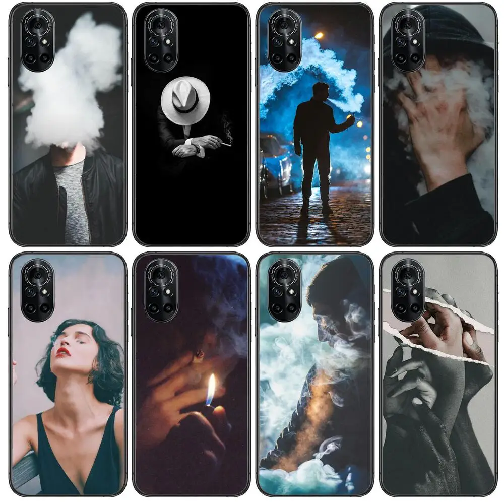 

melancholy Clear Phone Case For Huawei Honor 20 10 9 8A 7 5T X Pro Lite 5G Black Etui Coque Hoesjes Comic Fash design