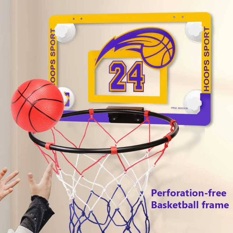 1Basketball Hoop Toys Kit For Kids Portable Basketball Backboard Punch Free Mini Basketball Board Toy Fans Sports Game Gifts
