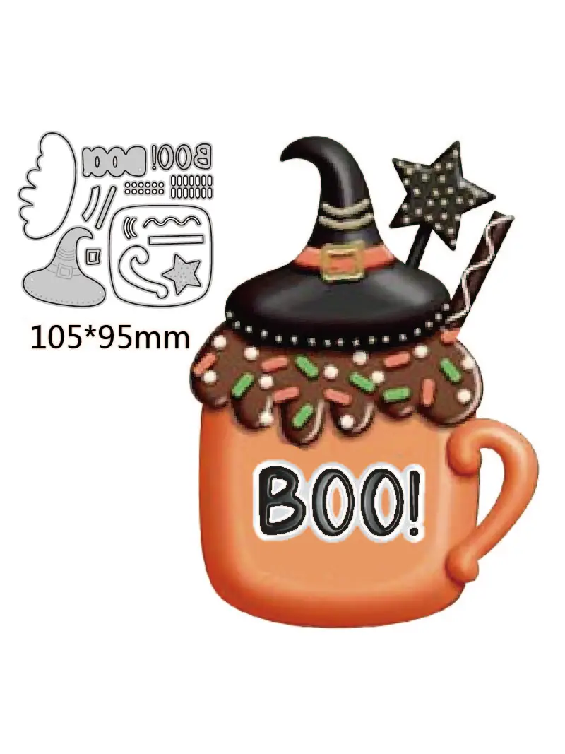 Новинка 2023 металлические штампы рождественские украшения для чашки с печеньем