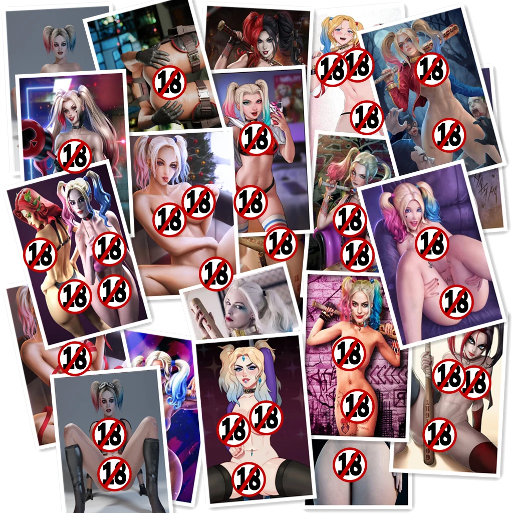 Стикеры аниме Hentai Sexy Waifu Harley Quinn 10/30/50/100 шт. |