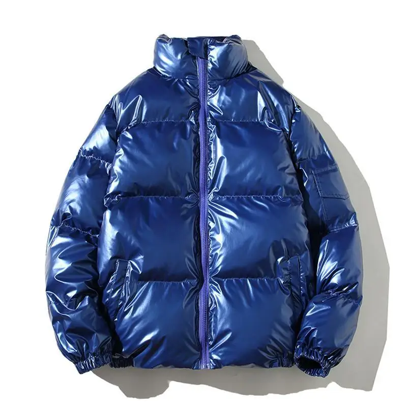 Winter Parkas for Men Parka Men's Jacket Glossy Loose Thicken Keep Warm Stand Collar Coats for Men Winter