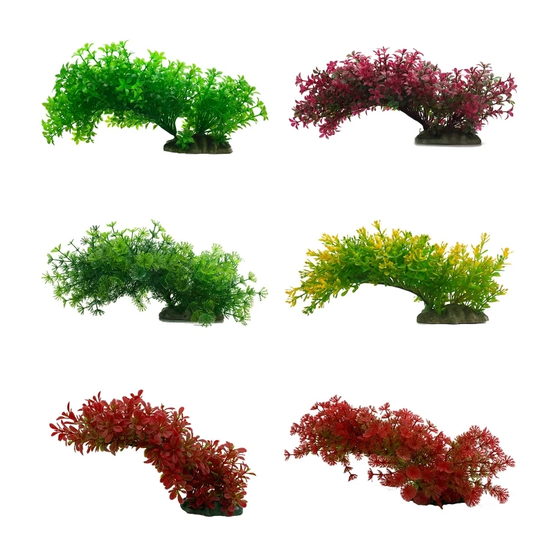 

K5DC аквариумные растения, искусственные аквариумные украшения, пластиковые водные растения высотой 12 см, подводные реалистичные травяные р...