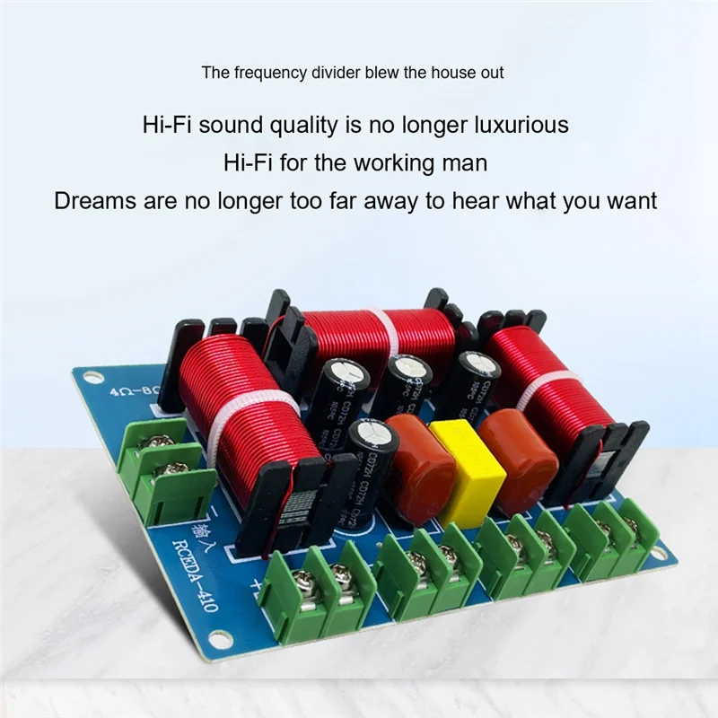 200W Speaker Crossover Double Treble+Midrange+Bass 4 Way Audio Frequency Divider Home Theater