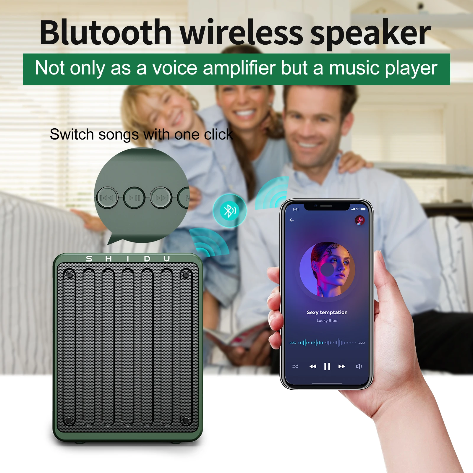 Мини-усилитель голоса SHIDU для учителей портативный усилитель Bluetooth с