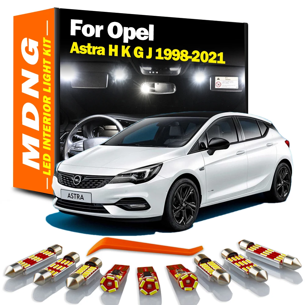 MDNG Canbus LED Interior Light Kit For Opel Astra H K G J 1998 2002 2003 2011 2012 2013 2016 2018 2019 2020 2021 Car Led Bulbs
