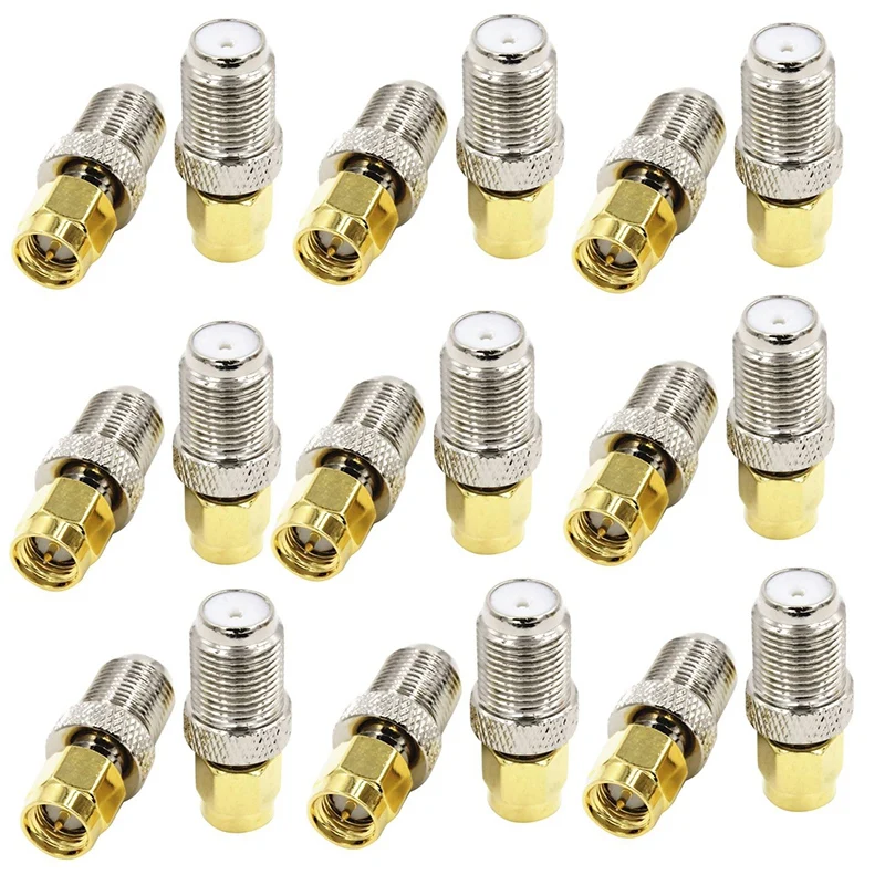 

F Female Jack To SMA Male Plug RF Coaxial Connector Copper
