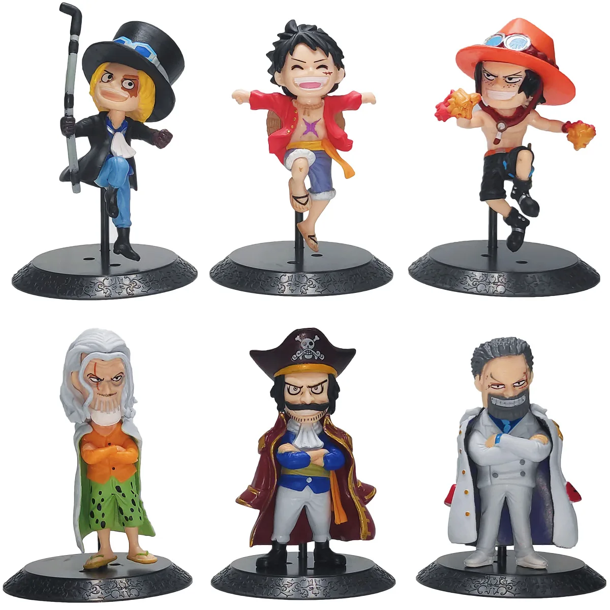 Экшн-фигурки из ПВХ Luffy silверы Rayleigh Sabo Ace Garp 6 шт./комплект подарки для друзей -