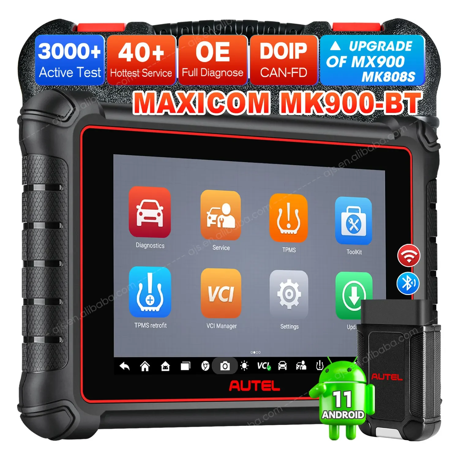 Autel MaxiCOM MK900 BT Автомобильный диагностический инструмент MK808 MK900BT MK808BT Алтарь MK 808 900