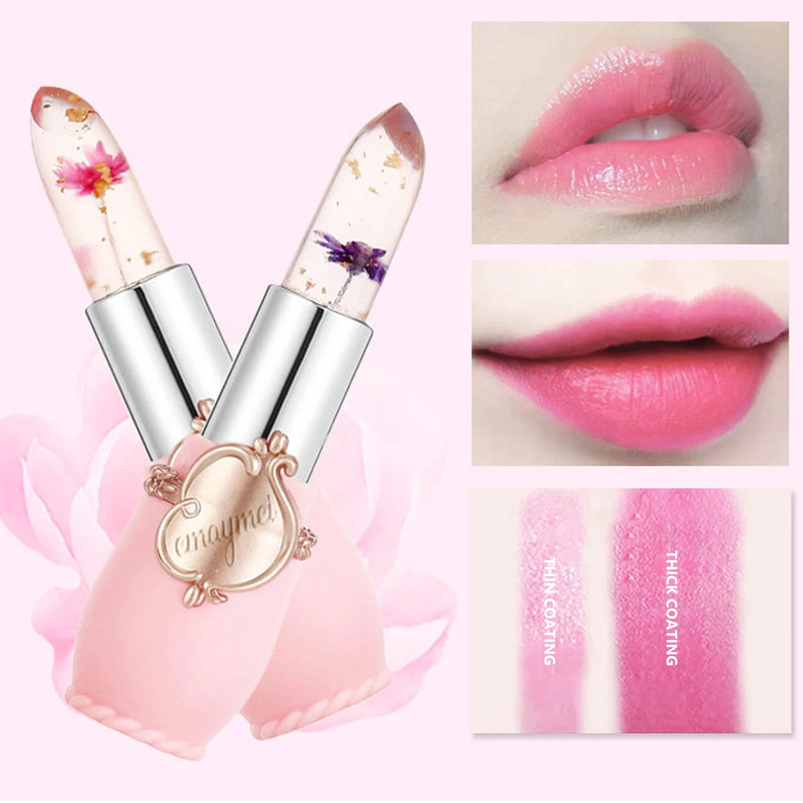 

Temperature Color Changing Lipstick Lip Gloss Long Lasting Waterproof Sweatproof Hydrating Moisturizing Nourishing Balm Lip Care