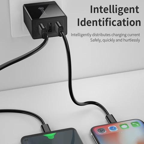 Зарядное устройство Essager USB Type-C, 30 Вт, быстрая зарядка 3,0 для iPhone 14, Samsung, Xiaomi, 3 порта