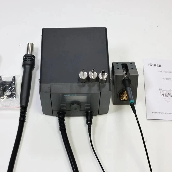 

Высококачественная оригинальная быстрая система обслуживания 709D +, цифровой дисплей, 2 в 1, фен, паяльная станция для распайки